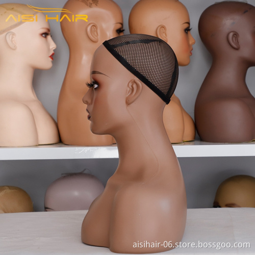 Aisi Hair Making Styling Mannequin Fabric Male For Display Wig Realistic Mannequins Female